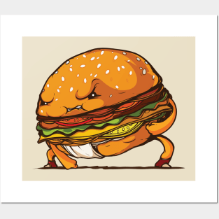 Sumo Burger Hamburger Food Fighter Posters and Art